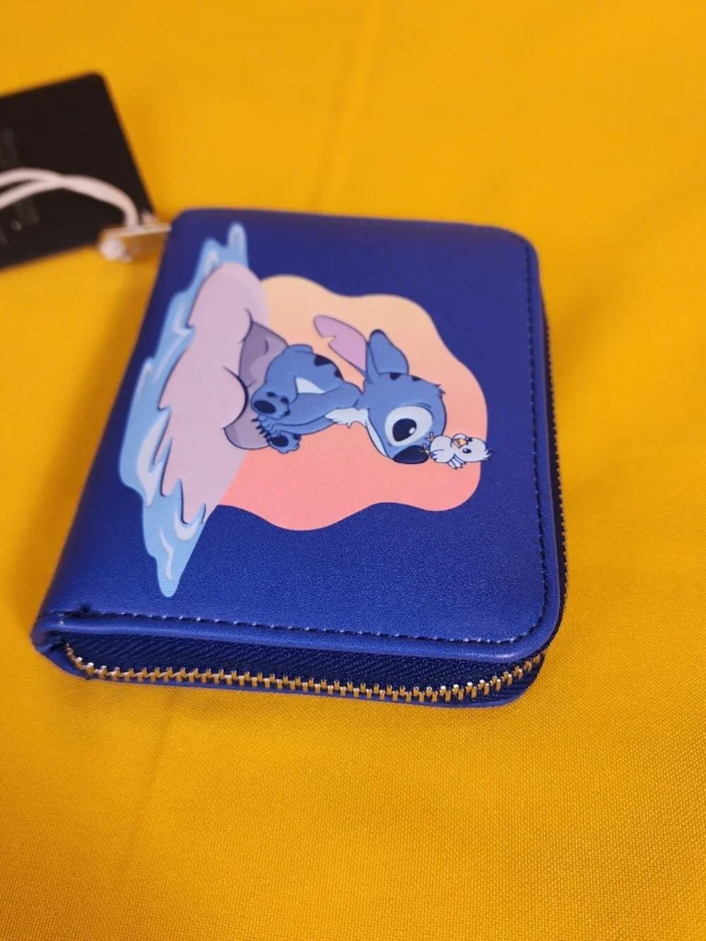 Loungefly Disney Lilo & Stitch Blue Bird & Stitch Sunset Beach Zip Wallet NEW